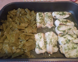 Foto del paso 12 de la receta: Brochetas de Abadejo con judías verdes al horno