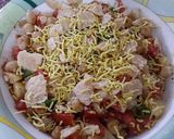 A picture of step 4 of Sev puri Chaat.