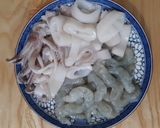 Hình bước làm 1 của món Cơm chiên hải sản trái cây