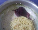 A picture of step 5 of Beetroot and Spinach Spaghetti Pasta.