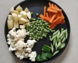 A picture of step 2 of Mix Veg Kadai.