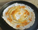 A picture of step 4 of Mysore bhaji dosa.