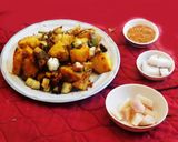A picture of step 5 of Kohlrabi stir-fried with coconut.