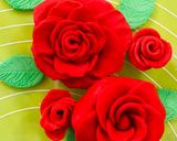 A picture of step 8 of Two-style fondant rose.