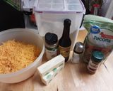 A picture of step 1 of Savory Cheddar Cookies.