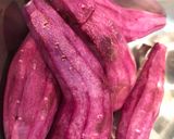 Hình bước làm 1 của món Bánh tôm khoai lang tím
