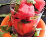 A picture of step 4 of Watermelon 🍉🍉🍉🍉😀🍉 salsa.