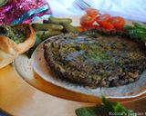 A picture of step 13 of Persian frittata with herbs (Kookoo Sabzi).