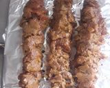 A picture of step 3 of Seekh kabab.