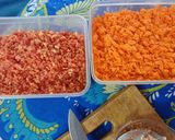 A picture of step 2 of Tricolour Pearl Couscous Vegetable Salad.