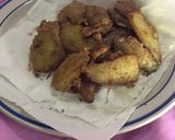 A picture of step 3 of Fried sweet potato in egg🍽.
