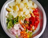 A picture of step 2 of Sprouted Moong, Kala chana Chaat 😋.