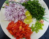 A picture of step 2 of Chole chaat recipe.