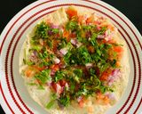 A picture of step 4 of Masala papad.