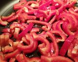 Foto del paso 4 de la receta Berenjena rellena y tomates asados con patatas, comida especial para celíacos veganos