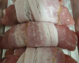 Sajttal sonkával töltött karaj főtt császár szalonnába csomagolva recept fázis 3 fotója