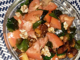 Ensalada de tomate, calabacín y algas wakame