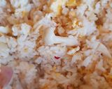 A picture of step 4 of OYSTER MUSHROOMS Fried Rice.