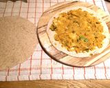 A picture of step 8 of Aalo bharay parathay.