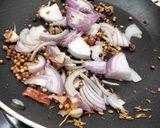 A picture of step 2 of Lal saag Malvani rassa.