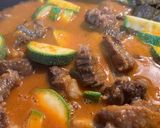 A picture of step 3 of Pork Ribs in Red Sauce with Chile de Árbol.