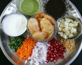 A picture of step 1 of Dahi Puri Chaat.