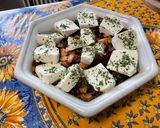 Une image de l'étape 9 de Salade de betteraves rouges au riz jaune, fonds d’artichauts et ricotta.