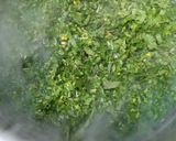 A picture of step 2 of Sarson Ka saag chicken.