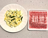 香煎櫛瓜豬肉捲的食譜步驟1照片