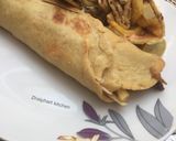 A picture of step 4 of Beef and chips wrap.