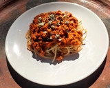 Foto del paso 9 de la receta: Pasta con salsa de jitomate, champiñones y carne