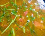 A picture of step 3 of Chota halkkusha (thumbai) rasam.