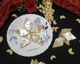 A picture of step 4 of Kaju Katli.