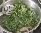 A picture of step 3 of Thotakura leaves subji.