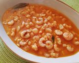 A picture of step 4 of Garlic Shrimp with Paprika 🦐🌶️.