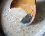 A picture of step 4 of Sabudana Kheer with plum Jaggery.