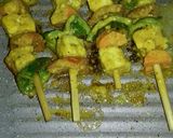 A picture of step 4 of Pan grilled veg.