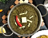 A picture of step 5 of Sarson Da Saag.