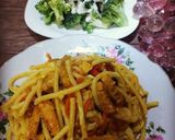 عکس مرحله 2 از دستور پاستا مرغ و سبزیجات حدیث پز