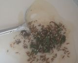A picture of step 2 of Ground rice flour chilla.