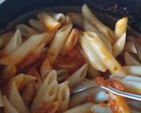 A picture of step 4 of Red Sauce pasta.