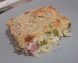 A picture of step 6 of Potato, Green Bean, Ham, and Mozzarella Casserole.