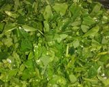 A picture of step 1 of Methi paratha.