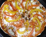A picture of step 4 of Instant Cheese Veggie Pizza (No yeast).