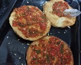 A picture of step 5 of Mexican pizza or Pizzadilla (Taco Bell special).