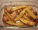 Foto del paso 8 de la receta Alitas de pollo, con gajos y patatas al horno, en salsa de mostaza
