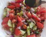A picture of step 3 of Black-Eyed Pea Salad with Tomato and Cucumber.