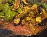 A picture of step 1 of Masala tawa bhindi.
