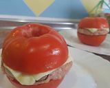 Foto del paso 6 de la receta: Hamburguesa de tomate con pollo
