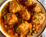 A picture of step 8 of Garden-Style Meatballs.